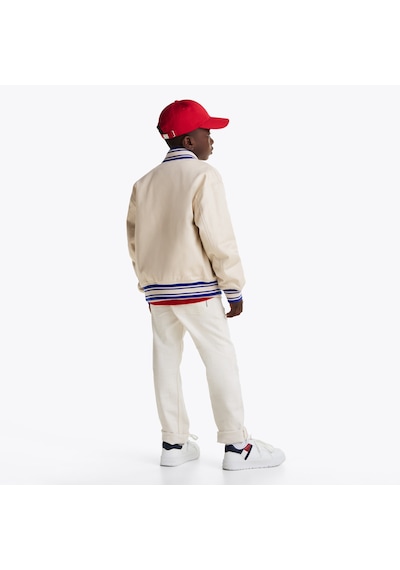 Tommy Hilfiger Twill Badge Varsity Çocuk Bej Ceket Kb0kb09367 Bej