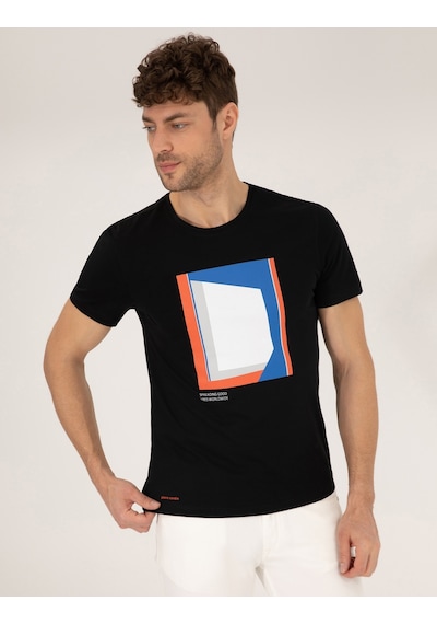 Pierre Cardin Erkek Siyah Tişört 50263922-Vr046 Siyah
