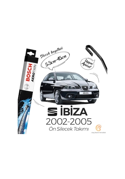 Seat İbiza Muz Silecek Takımı 2002-2005 Bosch Aerotwin
