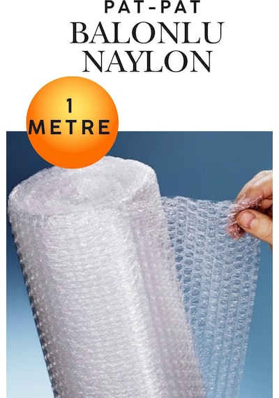 Kalın Balonlu Naylon Patpat Rulo 100 Cm X 1 Mt Çift Katlı Pıtpıt Ambalaj Paketleme Ve Taşıma Koruma Naylonu Ev Taşıma Eşya Paketleme Ve Kargo Koruma Patpat Naylonu Rulosu Kırılacak Eşya Kargo