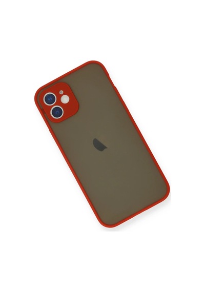 Apple Apple Uyumlu iPhone 12 Mini Kılıf Montreal Silikon Kapak - Kırmızı 0.2M-Çok Renkli