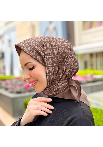 Pierre Cardin Elegans Monogram Eşarp - 1090750 -931 Açık Kahve Açık Kahve