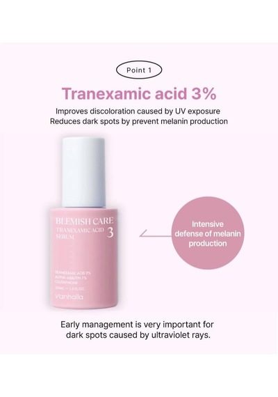Lexroo Koyu Leke Karşıtı Traneksamik Asit Serum,%3 Traneksamik Asit, Cilt Tonu Eşitleyici, 30ml