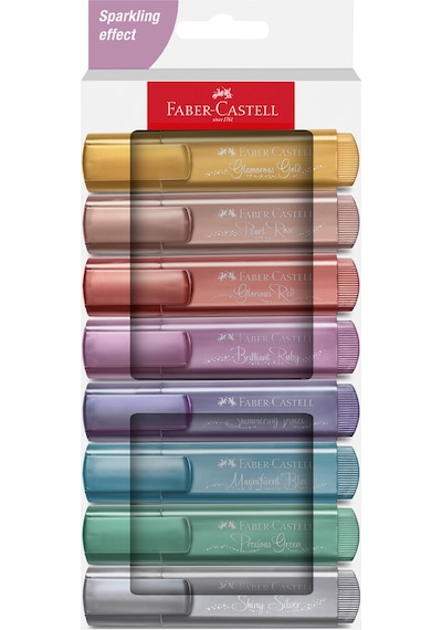 Faber-Castell Fosforlu Kalem Seti 8’li, Pastel Renkler, Su Bazlı Mürekkep, Kesik Uç, 3 Farklı Çizgi Kalınlığı Çok Renkli Faber-Castell Fosforlu Kalem Seti 8’li, Pastel Renkler, Su Bazlı Mürekkep, Kesik Uç, 3 Farklı Çizgi Kalınlığı Çok Renkli