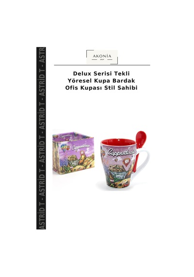 Delux Serisi Tekli Yöresel Kupa Bardak Ofis Kupası Stil Sahibi Çok Renkli