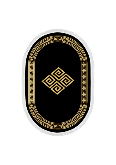 Eko Trend Djt Halı Yıkanabilir Kaymaz Taban 656m Oval Modern Gold
