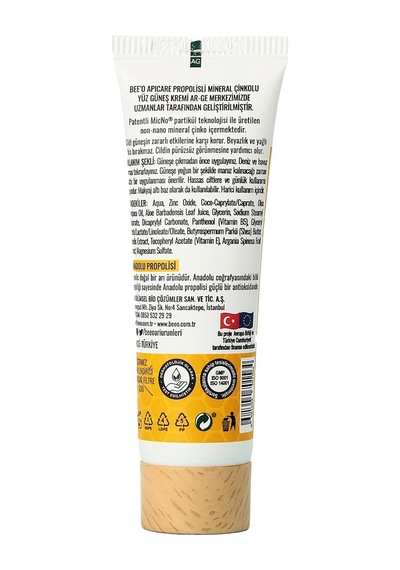 Tr Bee'o Propolisli Yüksek Koruma Yüz Güneş Kremi, 50+ Spf, 40 Ml
