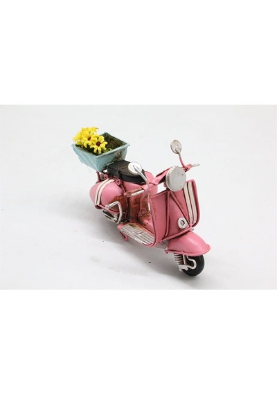 Çiçekli Dekoratif Metal Scooter