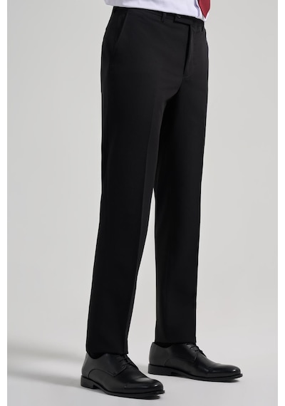 İmza Siyah Esnek Yandan Cepli Comfort Fit Classic Pantolon 1003250159 Siyah