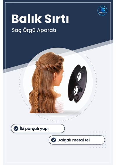 Saç Ayırma Aleti Balık Sırtı Örgü Yapma Aparatı Pratik Kolay Şeki çok renkli