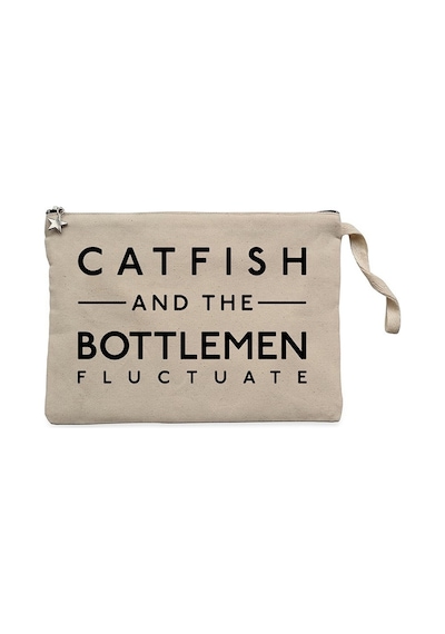 Catfish And The Bottlemen Type Krem Astarlı Cüzdan / El Çantası Krem