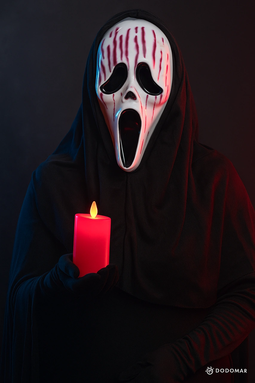 Halloween Maske Çığlık Kanlı Lüks Kalın Arkası Tül Diğer