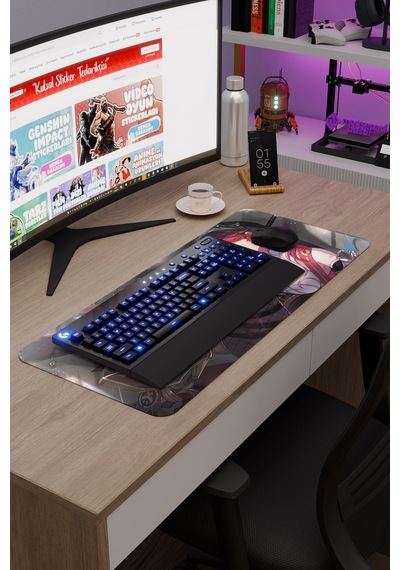 Rosaria Genshin Impact Anime Oyuncu V3 - 70x30 Xl Gaming Mouse Pad Fare Altlığı