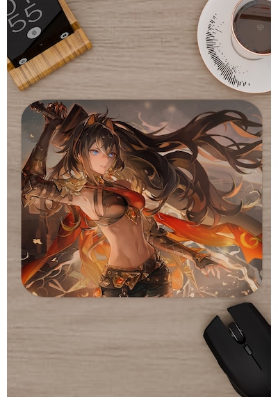 Dehya Genshin Impact Anime Gacha V5 - 22x18 Gaming Mouse Pad Fare Altlığı