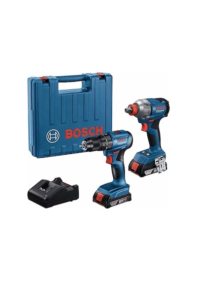 Bosch Gdx 18v-285 + Gsb 185-lı Akülü Somun Sıkma Ve Vidalama Kombi Set 2x5.0ah