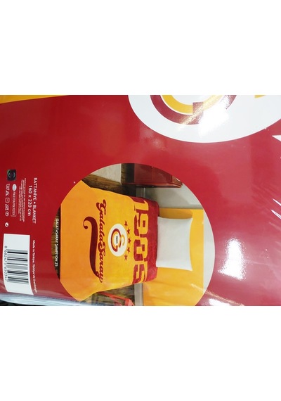 Taç Taraftar Lisanslı Tek Kişilik Battaniye 160x220 -galatasaray Şampiyon Sarı - Kırmızı