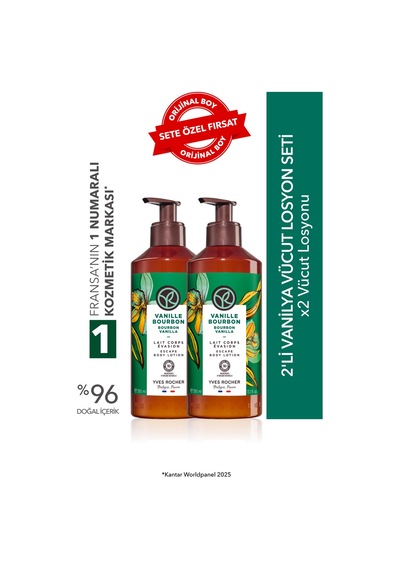 Yves Rocher 2'li Vanilya Vücut Losyon Seti-vücut Losyonu 390 Ml X 2