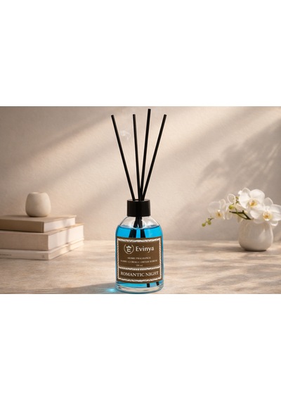 Romantic Night 100 Ml Bambu Çubuklu Oda Kokusu Kalıcı & Etkileyici Reed Diffuser Bergamot - Paçuli