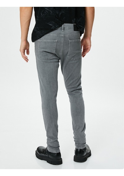 Koton Super Skinny Fit Kot Pantolon - Justin Jean Gri 4wam40376nd Gri