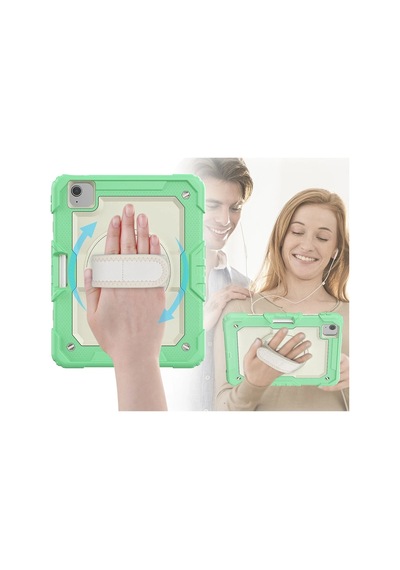 Newface - 856 - iPad Uyumlu Pro 11 2020 Kılıf Strap New Tablet Kapak - Csmo-tex - - Yeşil