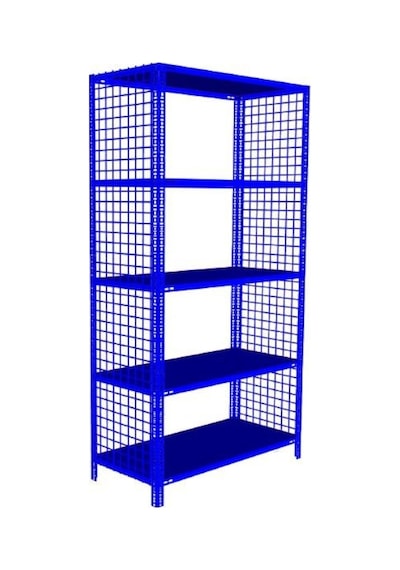 Rafburada 5 Katlı Renkli Tel Kafes Çelik Raf. Dekoratif Raf Turuncu 43 x 75 x 200 CM