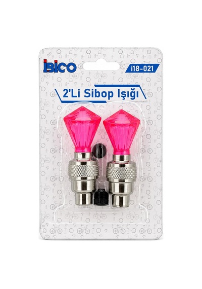 2pcs Pembe Elmas Kesim Prizma Model Sibop Işık Pilli Bisiklet - Motor - Araç Hareket Sensörlü İ18-02 Çok Renkli
