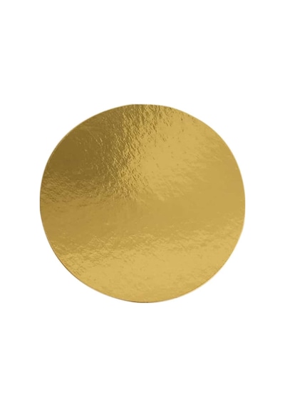 Omeyva Yuvarlak Kalın Altın Pasta Kek Turta Altlığı Tabanı - 28 Cm. - 25 Adetlik Paket Altın