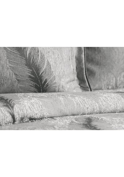 Calantha Home Collection Elsa 3 Parça Gri Çiçekli Pike Takımı 240 X 260 Cm Gri