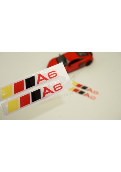 Audi A6 Logo 3M 3D Damla Silikon Torpido Bagaj Çamurluk Logo Ambl