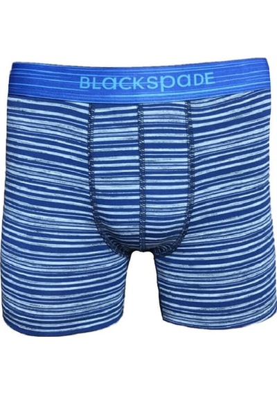 Blackspade Erkek Pamuklu Boxer - Çizgili Mavi