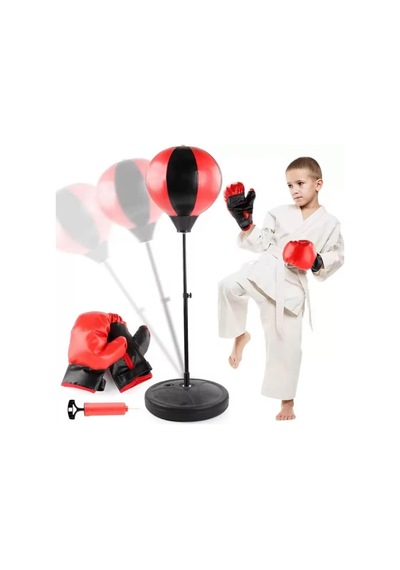 Clifton Boks Standı 90-120 Cm, Refleks Topu, Eldiven Seti, Siyah Çok Renkli
