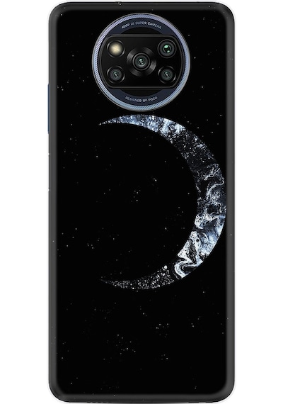 Xiaomi Poco X3 Kılıf Desenli Yalnız Ay 1744
