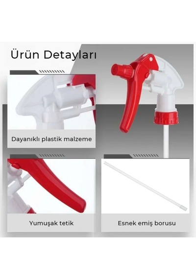 Ep01 Flex Canyon Başlıklı Kimyasal Dayanımlı Ölçekli El Tipi Sprey Şişe 1 Litre - Nbr 1 Adet