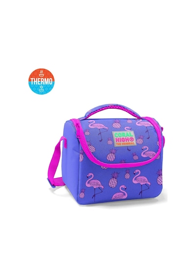 Coral High Kids Pembe Lavanta Flamingo Desenli Thermo Beslenme Çantası 11805