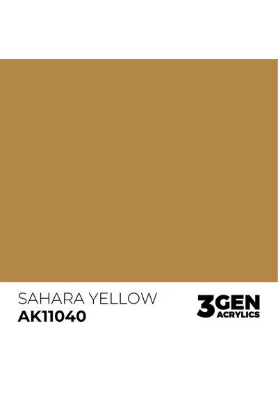 Ak Interactive 11040, 17 Ml. 3gen Sahara Yellow Maket Boyası Standart