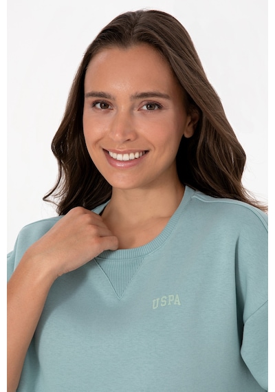 U.S. Polo Assn. Kadın Mint Şardonlu Bisiklet Yaka Basic Sweatshırt 50313586-VR090