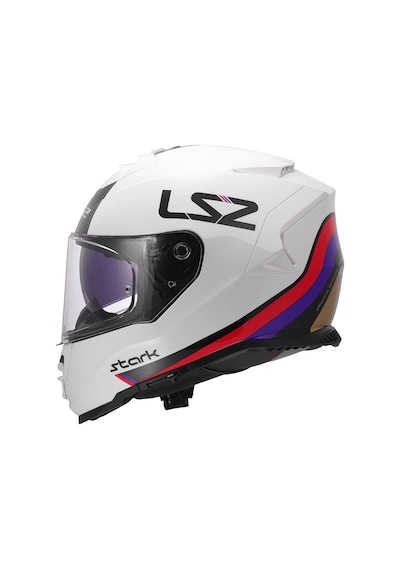Ls2 Storm 2 Stark Beyaz-kırmızı-mavi-sarı Kask Beyaz-kırmızı
