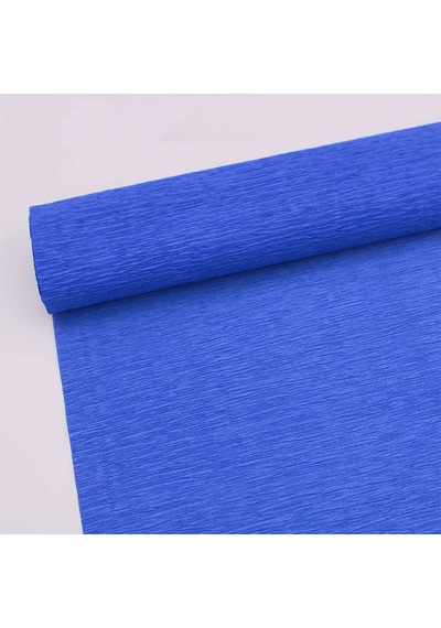 Italyan Krapon Kağıdı Çiçekçi Krep Kağıdı Grapon Kağıdı 180gr 50x250cm Mavi