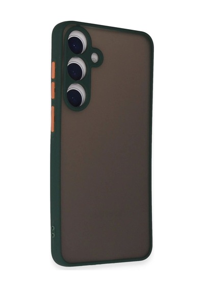 Samsung Galaxy S24 Kılıf Montreal Silikon Kapak - Yeşil Çok Renkli