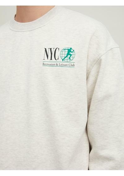 Jack & Jones Erkek Sweatshirt Jorbrınk Cıty Sweat Crew Neck 12216048 001