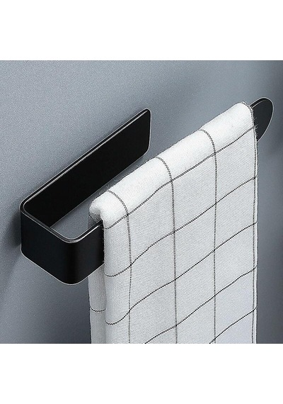 Siyah Banyo Havlu Askısı, Mutfak Havlu Askısı Delmesiz 21,5 5 4,5 Cm Diğer