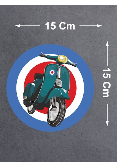 Scooter Motosiklet Sticker - Araba Oto Motosiklet Sticker - 00022 15x15 Cm