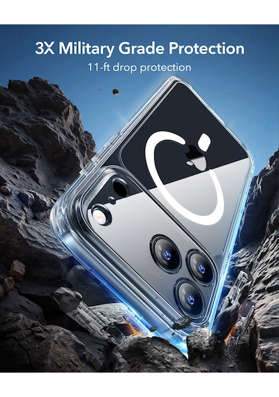 Esr Apple Uyumlu iPhone 17 Pro Max Classic Hybrid Magsafe Kılıf - Kamera Kontrol Buton - Şeffaf Şeffaf