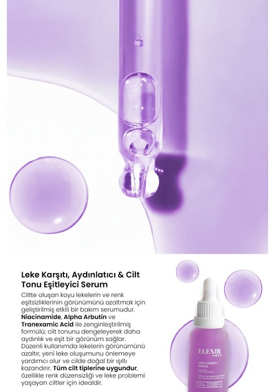 Aydınlatıcı Serum Cilt Tonunu Eşitleyen Ve Koyu Leke Görünümünü Azaltan Etkili Formül-30ml
