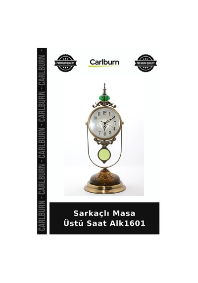 Özel Üretim Dekoratif Ofis Salon Klasik Hediye Şık Sarkaçlı Masa Üstü Saat Alk1601 Çok Renkli