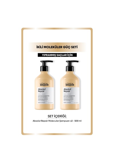 L'Oréal Professionnel Absolut Repair Molecular Şampuan 2 x 500 ML