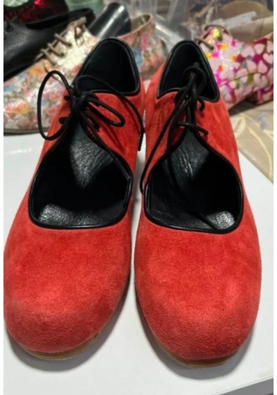 Bitangosu "flamenkonun Ateşi" Flamenko Ve Dans Ayakkabısı 5.5 Cm Topuk Boyu - Kırmızı/siyah Biyeli, Ahşap Ve Çivili Taban Kırmızı Kadife Bitangosu "flamenkonun Ateşi" Flamenko Ve Dans Ayakkabısı 5.5 Cm Topuk Boyu - Kırmızı/siyah Biyeli, Ahşap Ve Çivili Taban Kırmızı Kadife