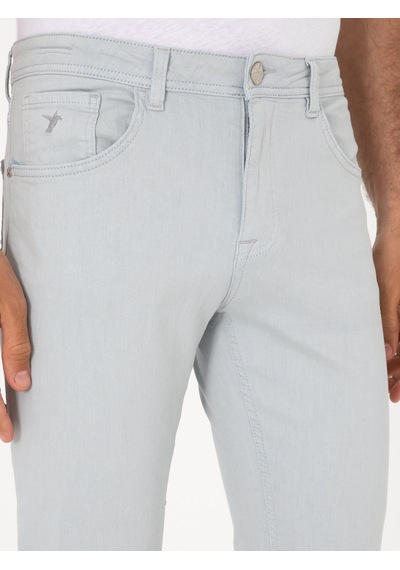 Cacharel Buz Mavisi Slim Fit Pamuk Karışımlı Jean Pantolon Mavi