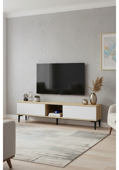 Tsa1599db Aplos Tv Sehpası Safirmeşe-beyaz 150cm Safirmeşe - Beyaz