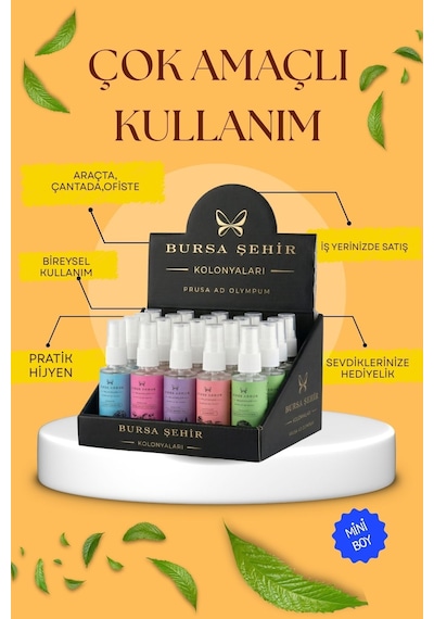 Mini Kolonya Seti Tirilye Sahili, Gölyazı Kiraz Çiçeği, Uludağ'da Bahar, Cumalıkızık, Ulu Çınar